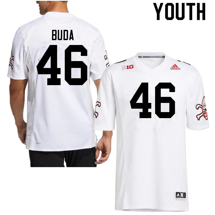 Youth #46 Grant Buda Nebraska Cornhuskers College Football Jerseys Sale-Strategy